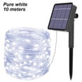 thumbnail image 1 of Cadena de luz Energía solar Cadena de luz LED Decoración Impermeable Cadena de lámpara de jardín, 10 m, 100 luces, blanco Guardurnaity HA004421-02B, 1 of 7