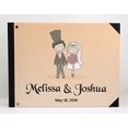 thumbnail image 3 of Darling Souvenir Orange Couple Printed Wedding Guest Book Hardbound Cover Sign In Book Registry Scrapbook-9 x 12 Inches, 3 of 5