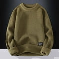 thumbnail image 2 of Mens Cardigan Sweaters Slim Fit Solid Color Pullovers Soft Comfy Dailywear Men's Fashion with Buttons, Khaki, Size XL, 2 of 5
