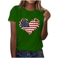 thumbnail image 2 of ZZwxWA Womens Tops Dressy Casual Short Sleeve Crewneck 4th of July Heart Shape Print Summer Shirts Independence Day Plus Size Lightweight Fashion Graphics Pullover Blouses, 2 of 4