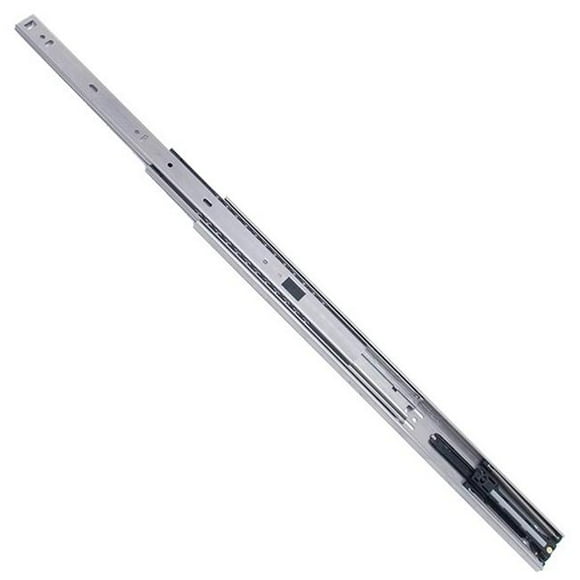 104 lbs, 16 in. Full Extension Drawer Slide with Soft Close, Stainless Steel