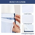 thumbnail image 4 of Ikfashoni Navy Blue Hookless Shower Curtain with Snap in Fabric Liner, Waffle Weave Waterproof Fabric Mesh Window Bathroom Curtain, 72"X74", 4 of 6
