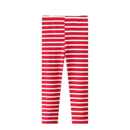 

KYAIGUO Toddler Girls Leggings Cozy Cotton Pants Kids Stripe Bottoms Pants for 2-7 T