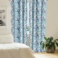 thumbnail image 2 of Ambesonne Abstract Curtains, Grunge Retro Rounds, Pair of 28"x84", Pale and Sky Blue Mauve, 2 of 5