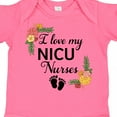 thumbnail image 4 of Inktastic I Love My Nicu Nurses with Baby Footprints and Flowers Boys or Girls Baby Bodysuit, 4 of 5