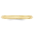 thumbnail image 3 of 10K Yellow Gold Ring Band Wedding Ridged Standard Half Round, 3 of 4
