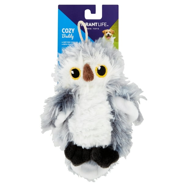 Vibrant Life Cozy Buddy Owl Dog Toy, Chew Level 3