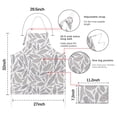 thumbnail image 7 of Light Grey Leaf Like Pattern Apron-Garden Aprons for Women with Pockets-Cotton Linen Waterproof Kitchen Cooking Gardening Aprons Adjustable for Kitchen,Cooking,BBQ and Salon 33x27 Inch, 7 of 7