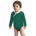 thumbnail image 2 of Xecao Teal Marble Print Baby unisex-baby Cotton Long-sleeve Bodysuits-18 Months, 2 of 6