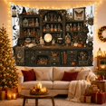 thumbnail image 3 of Witch Cabinet Filled With Pumpkins and Potions, Moody Gothic Style for Mystical Decor Lovers, Dark Room Decor, Halloween Gift, Tapestry Wall Hanging for Bedroom and Dorm, 3 of 7