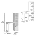 thumbnail image 4 of Ripley Writing Desk Bookcase and Cabinet in White Engineered Wood, 4 of 5