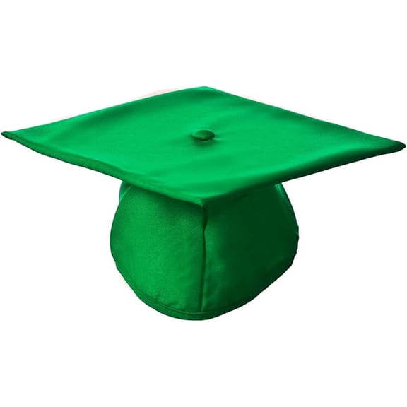 Honors Graduation Academic Cap (Emerald Green, Matte Finish) - Unisex - One Size