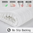 thumbnail image 4 of Alfombra de baño Yimobra Original Luxury Shaggy 112 x 61 cm, color blanco brillante, 4 of 8