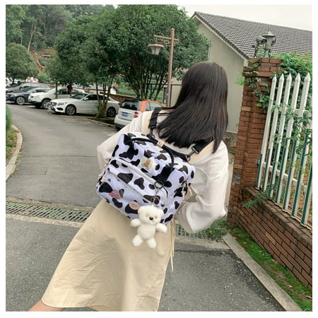 

Toyella Cow Pattern Shoulder Bag Fashion Backpack Pendant