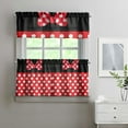 thumbnail image 2 of Kitchen Window Curtains with Rod Pocket Over Sink Small Window Treatment Cafe Short Curtains for Bathroom Tier Drapes,3 Piece Set,24 Inch, 2 of 6