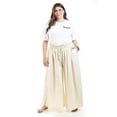 thumbnail image 1 of Pantalon de lino pierna ancha Roman Fashion /Tallas Extras, 9203 (Arena) beige 42, 1 of 5
