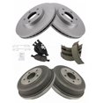 thumbnail image 2 of TRQ Front Rear Premium Ceramic Brake Pad Shoe Coated Rotor Drum for Ford BKA23642 Fits select: 2010-2013 FORD TRANSIT CONNECT, 2 of 8