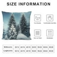 thumbnail image 5 of Leisuo Pine Tree Winter Lumbar Pillow Covers Snow Green Forest Christmas Trees Rectangular Pillow Cases Cushion Case Winter Holiday Farmhouse Home Decor For Sofa Couch Outdoor, 5 of 5