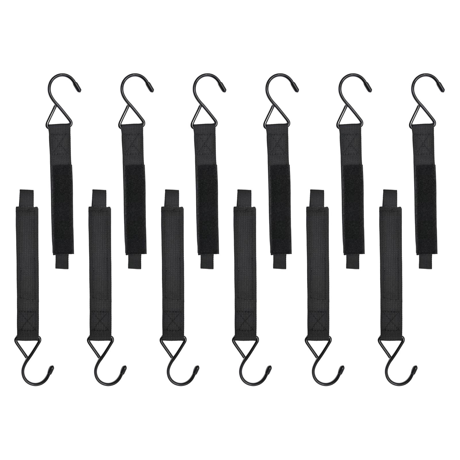 Miulika 12Pcs Ice Fishing Shelter Hooks Coat Hooks Ice Fishing Storage Heavy Duty Hanging Tent Storage Hook for Outdoor Gloves Lights