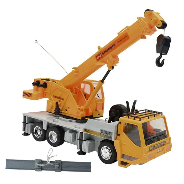 Vogacara 1:24 Camión de juguete con grúa de control remoto con luces intermitentes Juguete para regalo para niños Juguetes grua