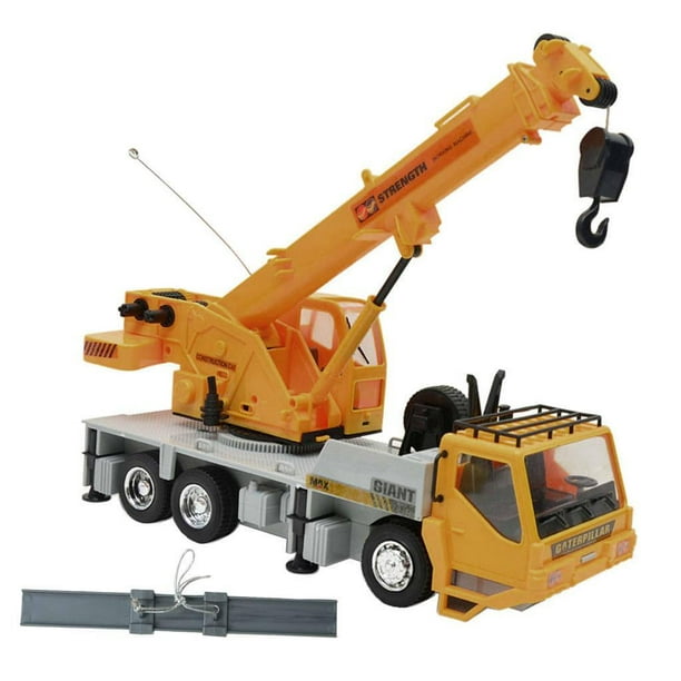 Vogacara 1:24 Camión de juguete con grúa de control remoto con luces intermitentes Juguete para regalo para niños Juguetes grua
