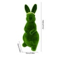 thumbnail image 2 of Elainilye Flocked Bunny Decor Green Tabletop Ornament for Easter Spring Home Decor Holiday Party Supplies Desktop Figurine Gift Decorative Accent, 2 of 6
