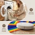 thumbnail image 5 of ODIKA 8'x10' Washable Area Rug Non-Shedding, Easy Care, Vibrant Lgbt With Repeating Bands And Symmetrical Edge Detail for King Size Bedroom Under Bed, Master Suite, 5 of 7
