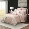 thumbnail image 2 of Nanshing Neva 14 Piece Modern Paisley Bed-In-A-Bag, Blush, Queen, 2 of 14