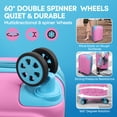 thumbnail image 5 of 3 Piece Hardside Luggage Set, Expandable ABS Spinner Suitcases (20/24/28) – Lightweight & Scratch-Resistant Travel Luggage, Pink -EL2401, 5 of 8