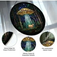 thumbnail image 2 of Alien Encounter in A Mystic Forest Suncatcher Stained Glass Window Hangings Sun Catchers Colorful Ornament Gifts for Women Mom Wife Halloween Christmas Housewarming, 2 of 5