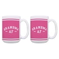 thumbnail image 1 of ThisWear Funny Grandma Mug Set Grandma AF Cup New Grandma Gifts 2 Pack 15oz Coffee Mugs Pink, 1 of 4