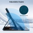 thumbnail image 5 of Case for Samsung Galaxy Tab A9+/ A9 Plus 11 inch 2023 SM-X210/ X215/ X216, Magnetic Clasp Stand Premium PU Leather Case with Pen Holder for Galaxy Tab A9 Plus Tablet Case,Blue, 5 of 9