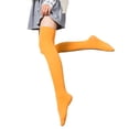 thumbnail image 2 of Opvise Winter Socks 1 Pair High Elastic Breathable Lightweight Girls Stockings Sweet Japanese Style Ladies Over Knee Socks Streetwear Dark Orange 42, 2 of 8