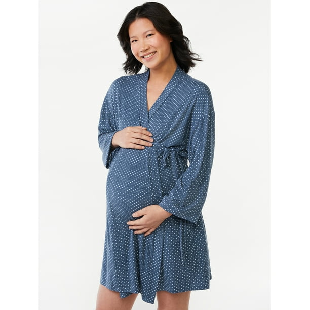 Joyspun Women's Maternity Robe, Sizes to 2XL/3XL