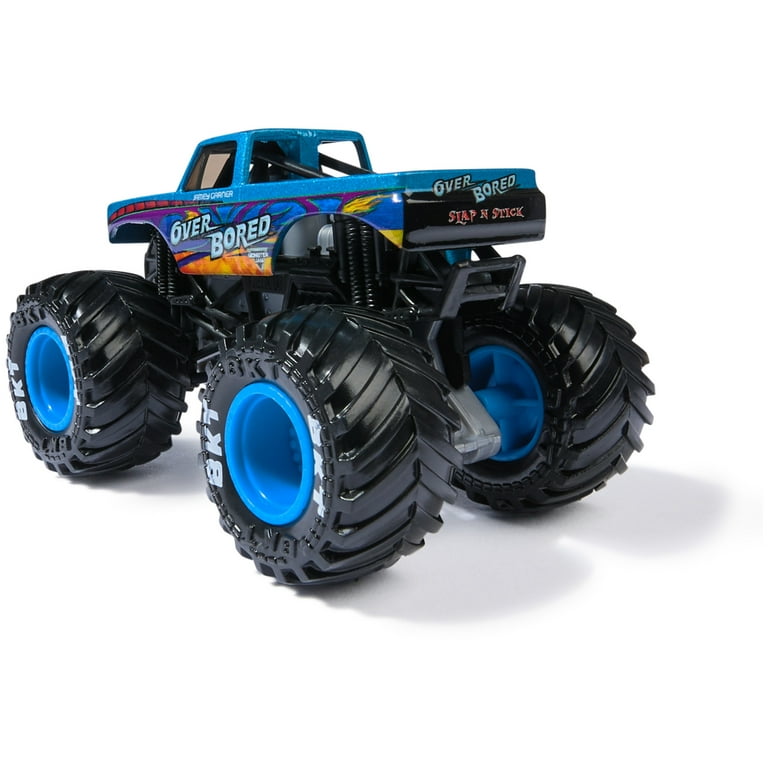 Monster Jam, Official Over Bored Monster Truck, Die-Cast Vehicle, 1:64 Scale, Kids Toys for Boys Ages 3 and up