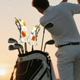 thumbnail image 5 of Golf Head Covers Snail Pattern for Driver, Wood & Hybrid, Premium Waterproof PU Leather with Plush Lining, Cute Animal Golf Gifts, 5 of 10