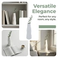 thumbnail image 5 of REGALWOVEN Clear Plastic Bud Vase, Unbreakable Modern Decorative Vase for Home Decor Creamy White 2.8"L x 2.8"W x 8.3"H, 5 of 5