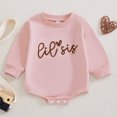 thumbnail image 2 of YDFCWXW Toddler Baby Girl Clothes Long Sleeve Pullover Sweatshirt Romper Winter Outfits (Pink, 6-12 Months), 2 of 9