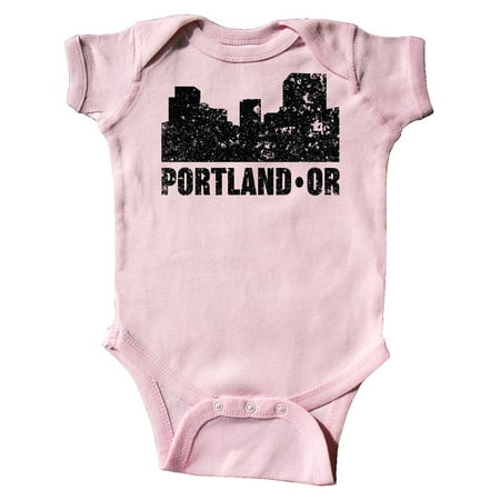 

Inktastic Portland Oregon City Skyline with Grunge Gift Baby Boy or Baby Girl Bodysuit