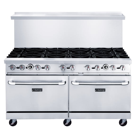 Dukers - DCR60-10B, Commercial 60″ Gas Range with Ten (10) Open Burners