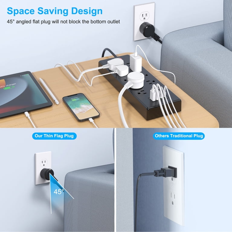 JcBlaon 14-In-1 Power Strip with USB Ports photo 5