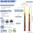 thumbnail image 4 of Zion Judaica Paraffin Wax Taper Candles, Unscented, Multicolor, 45 Count, 4 of 9