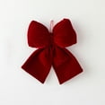 thumbnail image 2 of Luxury Red Velvet Christmas Bow Ornament, Large 3D Decorative Holiday Pendant, Traditional Velvet Tree Bow for Wreaths, Garlands & Home Décor, 11.5 Inch, Wine, Bow, 2 of 8