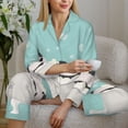 thumbnail image 4 of Goofa French Bulldog Taking a Bath Printed Women’s 2 Piece Pajama Set Super,Pajamas Women's Long Sleeve Sleepwear Soft Button Down Loungewear Pjs Lounge Set Nightwear-, 4 of 9