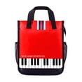 thumbnail image 1 of Bolsa impermeable con cremallera para libros de música, bolsa de almacenamiento portátil para atril, bolsa de libros de piano de tela Oxford para, 1 of 8