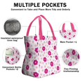thumbnail image 3 of Pioneer Flower Floral Print Pattern Drawstring Lunch Bag Women - Drawstring Lunch Bag Insulated for Work Office - Stain-Resistant Large Lunchbags for Women with Multi-Pockets, 3 of 6