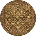 thumbnail image 1 of Ahgly Company Indoor Round Persian Brown Traditional Area Rugs, 4' Round, 1 of 4