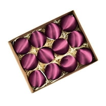 Shatterproof Christmas Ornaments 12 Pcs - 2.4 Inch Velvet Satin Ball Set for Xmas Tree Decor, Holiday Party Home Decoration, Wreath, Mantel & Table Centerpiece Décor