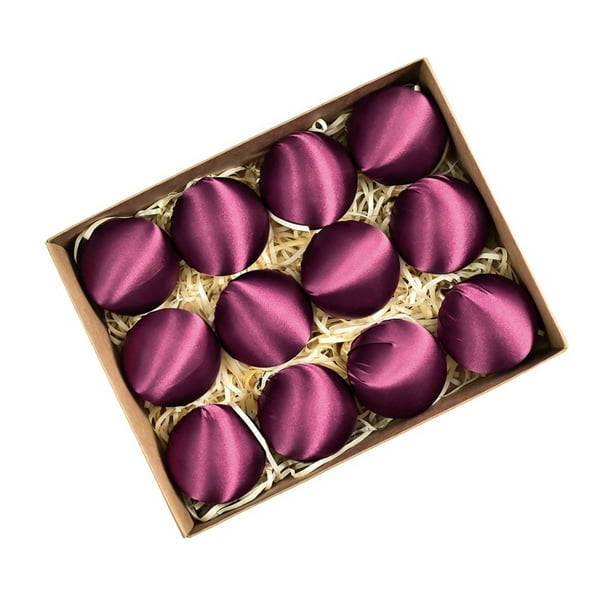 Adorno colgante para fiestas navideñas. Esferas decorativas festivas con acabado brillante y purpurina.