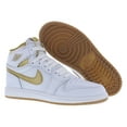 thumbnail image 4 of Nike Jordan 1 Retro High OG PS Boys Shoes Size 13, Color: White/Metallic Gold, 4 of 4